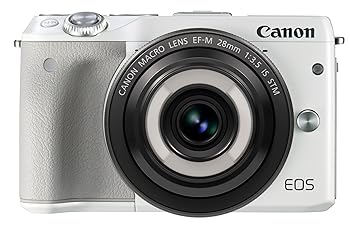 【中古】Canon ミラーレス一眼カメラ EOS M3(ホワイト)・クリエイティブマクロ レンズキット EOSM3WH-CMLK