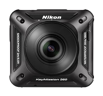 【中古】［人並み外れたに好いたらしい］Nikon 雨合羽動き写真器 KeyMission 360 BK 黒いこと