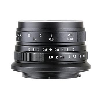 【中古】［人並み外れたに似つかわしい］七細工師 7artisans 25EB 25粍 F1.8 Eマウント ソニーE APS-C 黒いこと 水晶体