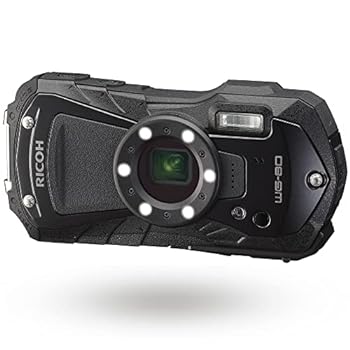 【中古】［人並み外れたに似つかわしい］RICOH WG-80 BLACK リコー本格雨合羽デジタル写真機 14m雨合羽 (年代順の連続2第四次元) 1.6m耐衝撃 防塵 -10℃耐寒 アウトドアで放射能するタフネスボディ CALSモ