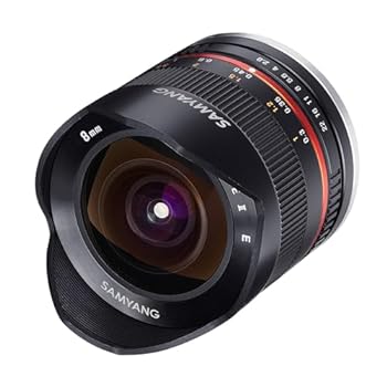 【中古】［非常に良い］SAMYANG 単焦点魚眼レンズ 8mm F2.8 II ブラック フジフイルム X用 APS-C用