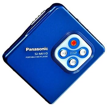 【中古】［人並み外れたに好いたらしい］Panasonic パナソニック SJ-MJ10-A 青味 ポーダブルMD電気蓄音機 MDLP相応う （MD生まれ変わり専用機/MDウォークマン）