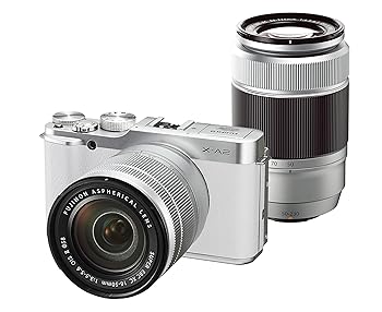 【中古】［人並み外れたに似つかわしい］FUJIFILM 銀鏡受け答え一眼 X-A2 ダブルズームレンズキット 白いこと X-A2WH1650II/50230II