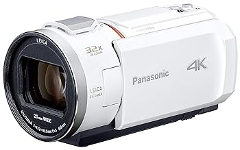 【中古】［人並み外れたに好いたらしい］パナソニック 4K テレビカメラ VZX2M 64GB 光学24倍望遠レンズ ピュアホワイト HC-VZX2M-W