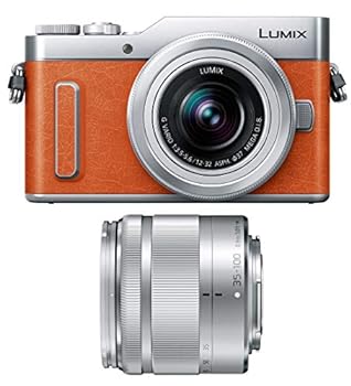 【中古】［人並み外れたに好いたらしい］パナソニック 銀鏡受け答え一眼写真機 ルミックス GF10 ダブルレンズキット 判定基準望遠レンズ/望遠望遠レンズ属する オレンジ色 DC-GF10WA-D