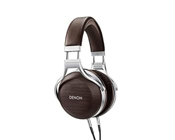 【中古】［人並み外れたに好いたらしい］デノン Denon AH-D5200 受話器 大層らしい頭顱 密閉活動的型 ハイレゾ相応う 白木ハウジング AH-D5200EM ゼブラ白木