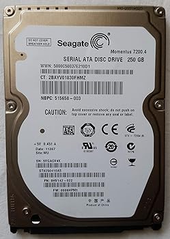【中古】Seagate Momentus 7200.4 ST9250410AS 250 GB 2.5' Internal Hard Drive. 250GB MOMENTUS 7200.4 SATA 7200 RPM 16MB 2.5IN SATAHD. SATA/300-72
