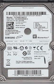 【中古】ST500LM012、HN-M500MBB/D、FW 2AR10002、Seagate 500GB SATA 2.5 ハードドライブ｜スカーレット2021