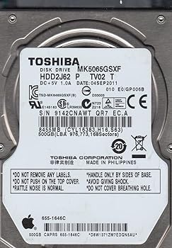 【中古】MK5065GSXF HDD2J62 P TV02 T 東芝 500GB SATA 2.5 ハードドライブ｜スカーレット2021