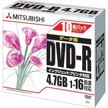 【中古】三菱化学メディア DVD−R 16倍速インクジェット対応10枚×10|スカーレット2021