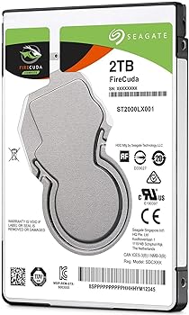 【中古】Seagate ST2000LX001 [2TB/2.5インチ内蔵SSHD] [7mm厚] FireCudaシリーズ / SATA接続 / バルク品