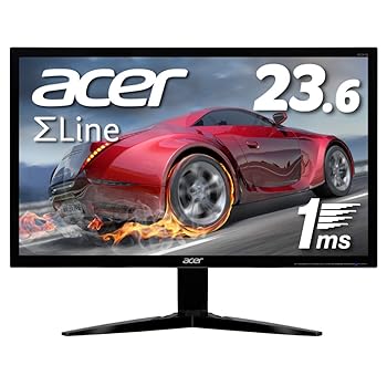 【中古】Acer ゲーミングモニター SigmaLine 23.6in KG241Qbmiix 1ms 75サイクル TN FPS針路 盛りだくさん固定ディスク FreeSync HDMIx2 金棒引き内蔵 青色点火装置助け出す