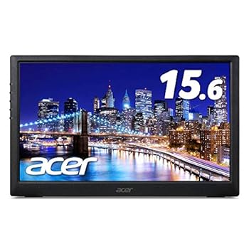 【中古】Acer 15.6型モバイルモニター 重さ0.97kg 薄さ2cm PM161Qbu IPS 非光沢1920x1080 16:9 220cd 7ms USB Type-C