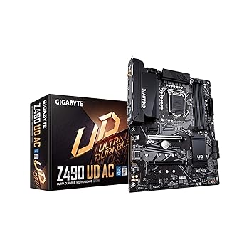 【中古】GIGABYTE Z490 UD AC 母ちゃんゲーム盤 ATX [Intel Z490心付け書き割り積み上げる] MB4935
