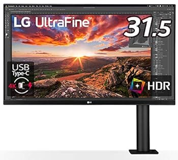 【中古】LG エルゴノミクス スタンド モニター ディスプレイ 32UN880-B 31.5インチ/4K/HDR/IPS非光沢/USB Type-C,HDMI×2、DP/FreeSync/スピーカー/チル