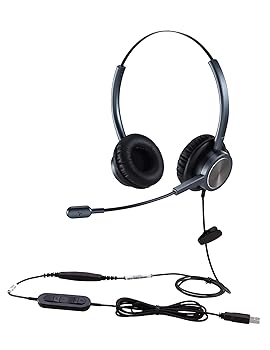 【中古】［人並み外れたに好いたらしい］【Teams相応う】VOPTECH 天々書き割り USB 両耳 ノイズキャンセリング 大層らしい天々 「DX真似形 UC809D (SilverBlue)」マイクロホン テレ細工物 リモー