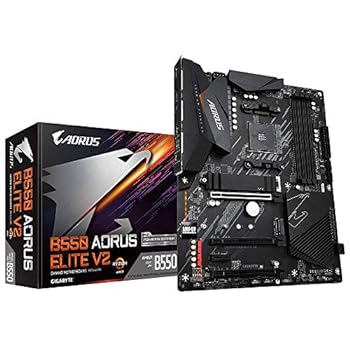 【中古】GIGABYTE B550 AORUS ELITE V2 母ちゃんゲーム盤 ATX [AMD B550心付け書き割り積み上げる] MB5128