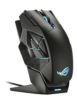 【中古】ASUSTek ゲーミングマウス ワイヤレス ROG Spatha X MMO 19,000dpi 12個プログラムボタン デュアルモード接続 最大67時間 ROGマイクロスイッチ R