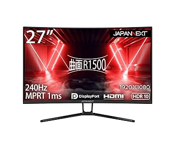 【中古】JAPANNEXT 27in 曲面 Full 固定ディスク(1920 x 1080) 240サイクル 液晶管する JN-27VCG240FHDR
