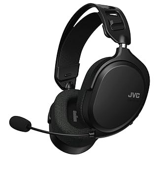 【中古】JVCケンウッド GG-01W ゲーミングヘッドセット ワイヤレス対応 本体質量約209g軽量ボディ ブラック|スカーレット2021