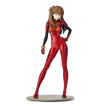 【中古】エヴァガールズ アスカ PVC&ABS製 塗装済み 完成品 フィギュア