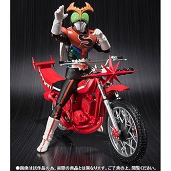 【中古】S.H.Figuarts 仮面ライダーストロンガー 全高約14cm & カブトロー 全長約19cm セット ABS&PVC製 フィギュア
