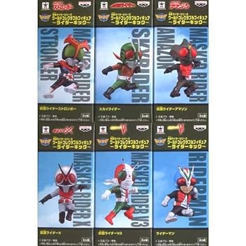 【中古】仮面ライダーシリーズ ワールドコレクタブルフィギュア ライダーキック 全6種セット