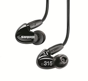 【中古】［非常に良い］SHURE イヤホン SEシリーズ SE315 カナル型 ブラック SE315-K-J 【国内正規品】