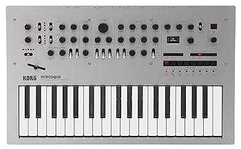 【中古】KORG 4ボイス ポリフォニック アナログ シンセサイザー minilogue ミニローグ 37鍵 16ステップシーケンサー オシロスコープ搭載 アダプター付属