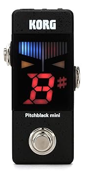 【中古】KORG ギター/ベース用 ペダルチューナー Pitchblack mini PB-MINI コンパクト 省スペース ±0.1セントの高精度 カラー表示 ストロボチューニング