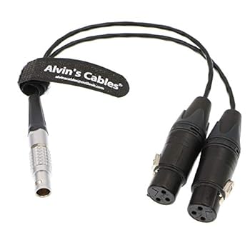 【中古】Alvin's Cables Atomos Shogun Monitor Recorder 用の XLR Breakout Audio Input 入力 ケーブル 10 pin to デュアル XLR 3 pin メス