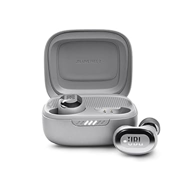 【中古】JBL LIVE FREE 2 ワイヤレスイヤホン bluetooth マルチポイント/ハイブリッド ノイズキャンセリング/IPX5/ワイヤレス充電対応/シルバー/ JBLLIVE