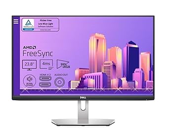 【中古】Dell 盛りだくさん固定ディスク 1080p IPS 超薄型ベゼルモニター HDMI界面 2個 内蔵金棒引き しろがね色
