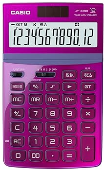 【中古】カシオ 計算器 ジャスト印字機 12桁 サクラ色 JF-Z200PK-N
