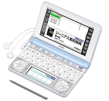 【中古】人並み外れた英語コンテンツ付 カシオ EX-word 陰電子字引き 140コンテンツ 高校生青写真 XD-N4805LB 点火装置青色
