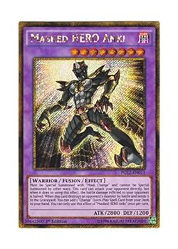 【中古】遊戯王 英語版 PGL2-EN011 Masked HERO Anki M・HERO 闇鬼 (ゴールドシークレットレア) 1st Edition画像