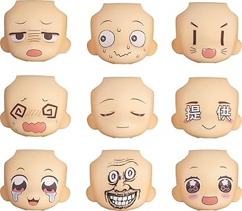 【中古】ねんどろいどもあ とりかえっこフェイス02 ノンスケール PVC製 塗装済みトレーディングフィギュア 9個入りBOX