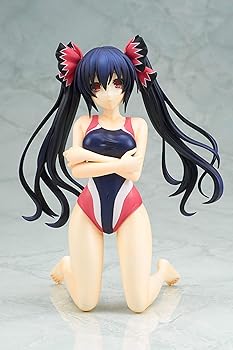 【中古】回天堂 超次元ゲイム ネプテューヌ ノワール 競泳水着ver. 1/5スケール PVC製 塗装済み 完成品 フィギュア