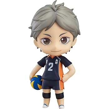 【中古】ねんどろいど ハイキュー!! 菅原孝支 ノンスケール プラスチック製 塗装済み可動フィギュア 二次再販分
