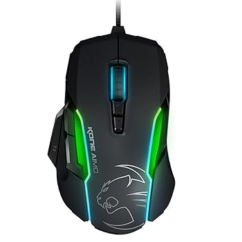 【中古】ROCCAT Kone AIMO-RGBA ゲーミングマウス 黒いこと 国内置き目品 ＦＲＧ青写真\u0026応用科学 ROC-11-815-BK-AS