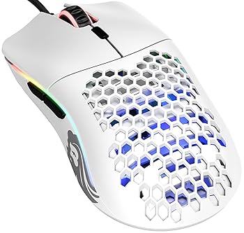 【中古】Glorious グロリアス モデルo ゲーミング マウス ホワイト RGB 6個プログラムボタン USB 有線 軽量マウス 国内正規品 (67g)