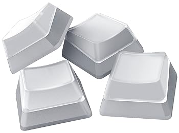 【中古】Razer Phantom Keycap Upgrade Set (White) 交換用キーキャップ US/UKレイアウト用 半透明プディングデザイン LEDのオンオフで刻印と無刻印を切