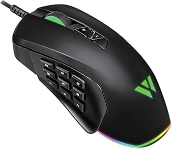 【中古】【WizarD】有線･姿勢付け替え能力のある多役立つことゲーミングマウス 姿勢3～9名取り草 10000DPI MMO MK21C2【日本人原材料による安全性のある受け支える】