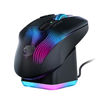 【中古】ROCCAT ゲーミングマウス Kone XP Air 無線電話 2.4GHz/Bluetooth 黒いこと/黒 光学式/19K/光学的/多名取り草/99g/申し受けるドック/4D Wheel/Re