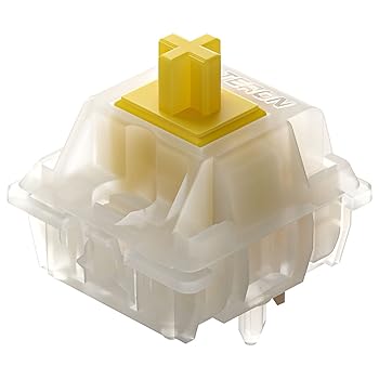 【中古】GATERON ミルキーイエロー プロスイッチ 潤滑済み 5ピン リニアキーボードスイッチ MXメカニカルキーボード用 (110個、イエロー)|スカーレット2021