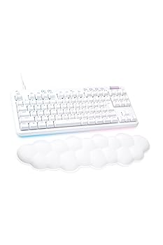 【中古】Logicool G(ロジクール G) オーロラコレクション ゲーミングキーボード テンキーレス G713 リニア 有線 メカニカル キーボード 雲 パームレスト