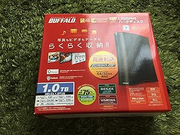 【中古】BUFFALO ターボUSB機能/省電力モード搭載 外付けハードディスク 1.0TB HD-CL1.0TU2