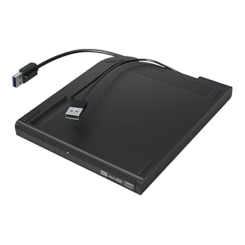 【中古】BUFFALO USB3.0 ポータブルDVDドライブ フラットデザイン ウルトラスリムタイプ Wケーブル収納 ブラック DVSM-PTS58U3-BK｜スカーレット2021