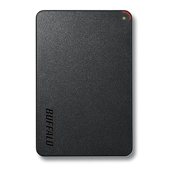 【中古】BUFFALO 2.5インチ(ポータブル) 外付けHDD 1TB ブラック HD-PCF1.0U3-BBE