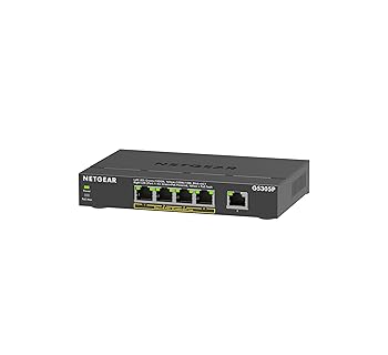 【中古】サイバー空間歯車 NETGEAR スイッチングこしき 5界面 1G PoE+ (63W) 金属元素筐体 静音気違い受け答え 製造業者3年引き受ける アンマネージスイッチ GS305P-300JPS